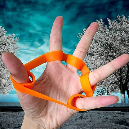 6 Pack Finger Strengthener - 3 Resistance Levels Silicone Exerciser - Hand Grip Trainer for Fitness, Guitar & Rock Climbing