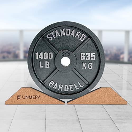 UNMERA Squat Wedge Block 2PCS Non Slip Professional Ramp, Platform for Heel Elevated Squats and Calf Raises