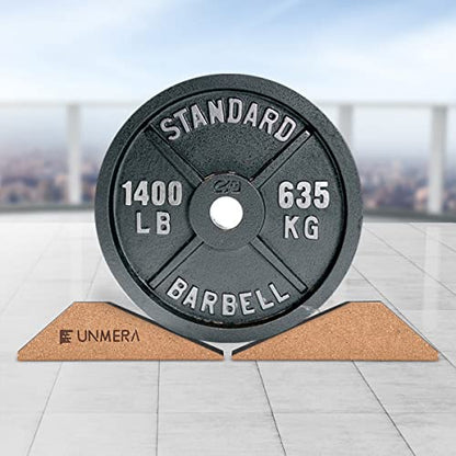 UNMERA Squat Wedge Block 2PCS Non Slip Professional Ramp, Platform for Heel Elevated Squats and Calf Raises