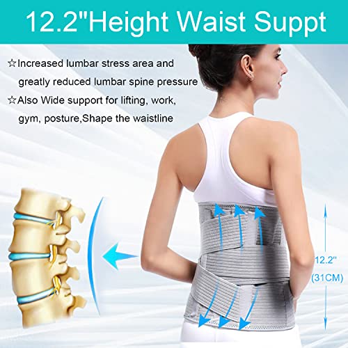 Entire Back Brace, Lumbar Support Belt for Women & Men, Adjustable Waist Trainer Belt for Entire Back Pain Relief,Keeps Your Spine Straight and Safe (S) - size: Small (Pack of 1)