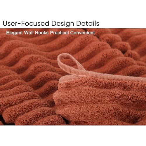 Luxury 2-Piece Quick-Dry Bath Towel Set 27.5X 55 Inches – Ultra Soft Microfiber for Bathroom, Bar, Pool, Gym & Travel – Elegant Twill Design - color: 2orange