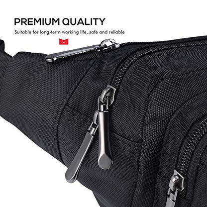 CXWMZY Fanny Packs For Women & Men Waist Pack Hip Bum Bag with Multi-Pockets Large Capacity Waterproof Casual Bum Bag for Disney Traveling Casual Cycling Running Hiking - color: Black