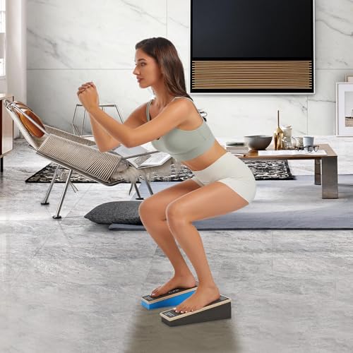 Athletic Balance Boards,Slant Board,Wobble Board,Balance Wedge for Condition Your Body and Prevent Injury - color: Black