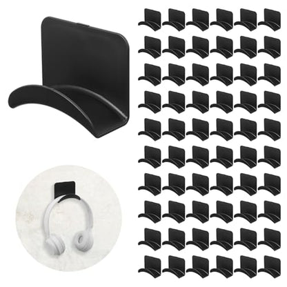 60pcs headphone hanger wall headphone hooks wall mounting hooks Adhesive Gaming Headset Holder Hook playroom for hanging hat hook hats organizer for closet headband holder hat holders