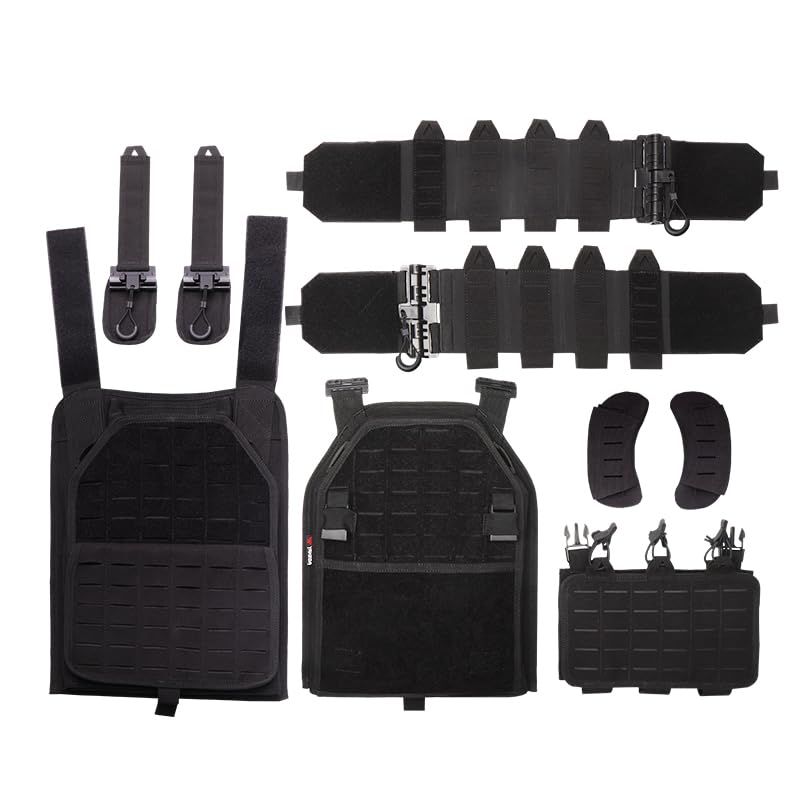 YAY YAKEDA Quick Release Tactical Laser-Cutting Vest Multicam Lightweight Vest - color: Green