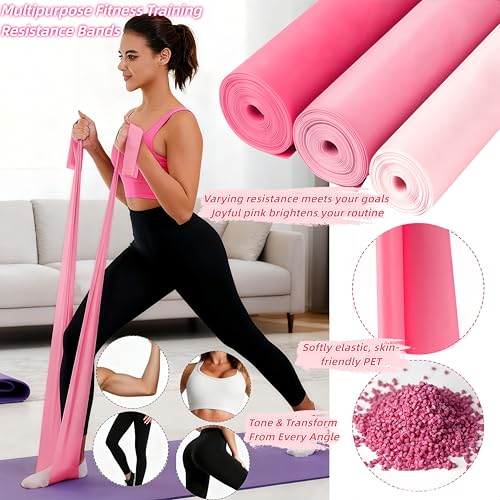 Women Glute Workout Equipment Set, Ankle Resistance Bands with Cuffs Long Yoga Resistance Bands Socks & Bag, Glute Sculpting at Home Set for Gym Equipment Pilates Kit