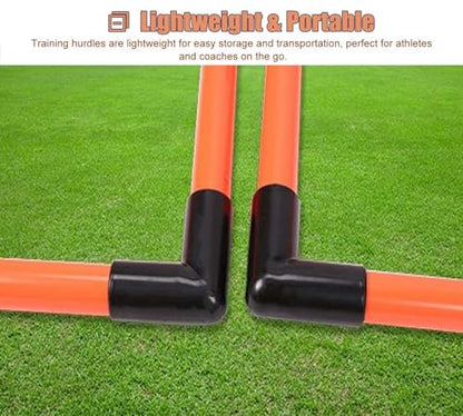 Portable Soft Mini Hurdles Set - 5pcs Training Hurdles for Speed and Agility, Track & Field Hurdles Different Heights, for School Gym Home(Red)