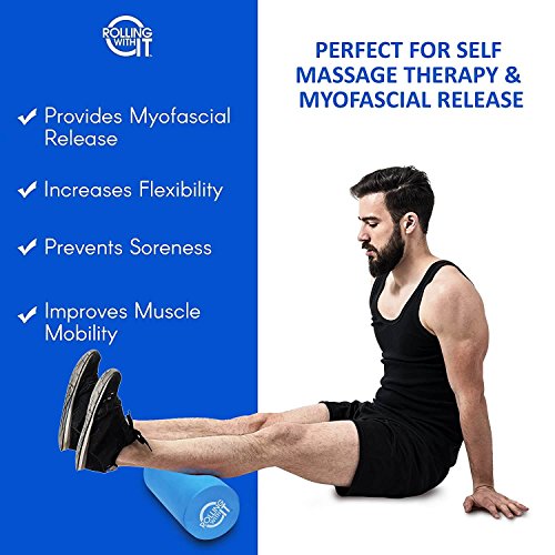 Rolling With It High Density Foam Roller for Physical Therapy - size: 13 x 6 Inch