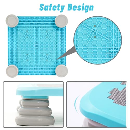 Mini Trampoline for Kids, 25 Inch Sensory Trampoline Bouncing Board with Non-Slip Base - color: Blue
