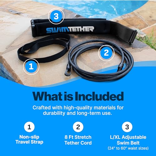 Belt Travel Pack for Stationary Swimming in Pools and Swim Spas