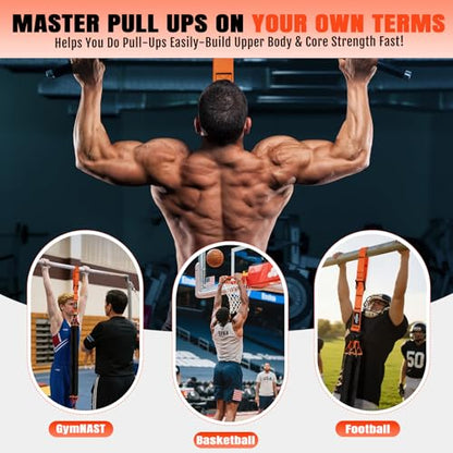 Pull Up Bands, Heavy Duty Resistance Bands with Handle, Workout Bands for Pull Up Bar, Pullup Assist Band Set for Exercise, Full Body Workout, Home Gym for Enhanced Strength, Muscle Training