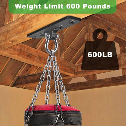 Dolibest Wall Mount Bracket, Ceiling Anchor for Home Suspension Training Kit, Suspension Straps, Gymnastic Rings, Yoga Swing & Hammock, Body Weight Strength Training Systems&Boxing Equipment (2Pcs)