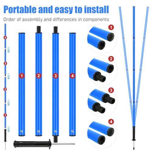 Soccer Training Equipment,Agility Speed Training Set, 20ft Agility Ladder - color: Blue
