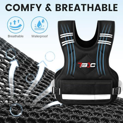 TB3C Adjustable Weighted Vest Woman, 4-10/11-20/20-30 LB Weight Vest for Women, Plus Size Womens Weighted Vest - color: Black, size: 11-20LB