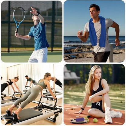 4 Pack Cool Towels for Gym Yoga Fitess Running Hiking Tennis,Cooling Towel for Neck and Face(4 Pack-04) - color: 4 Pack-04