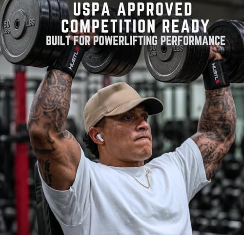 Wrist Wraps for Weightlifting, USPA-Approved 18" Wrist Support Straps for Bench Press, Squats & Overhead Press, Heavy-Duty Gym Wraps for Men and Women