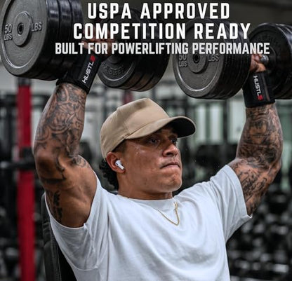 Wrist Wraps for Weightlifting, USPA-Approved 18" Wrist Support Straps for Bench Press, Squats & Overhead Press, Heavy-Duty Gym Wraps for Men and Women