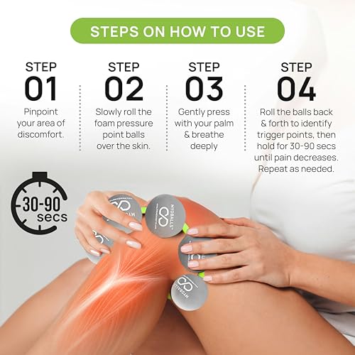 PRIMEKINETIX MyoBalls Massage Therapy Balls - 360° Relief for Plantar Fasciitis, Shin Splints, Tight Calves & IT Band - Deep Tissue Trigger Point Tool for Athletes & Active Lifestyles - 7 Ball Set