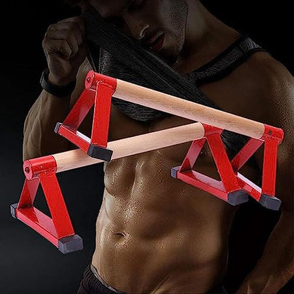 Push-up Bracket,Iron Triangle, Inverted Parallel Bar, Wooden Single Bars, Fitness Equipment