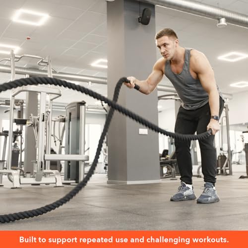 Spalding - Battle Rope for Strength & Conditioning, 22 ft Heavy Duty Training Rope for Cardio, Endurance & Full Body Workout, Durable Fitness