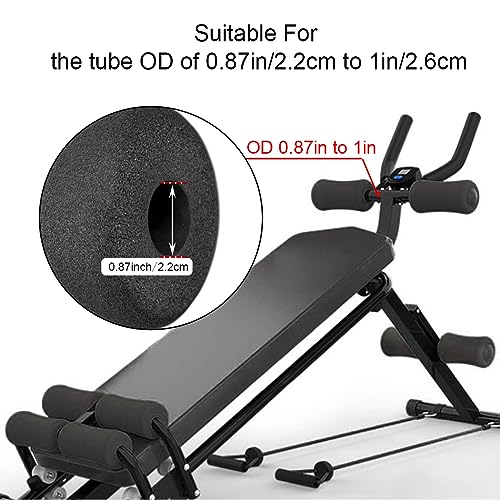 Sponge Foam Foot Pad Roller Pair, Used for Replacing Gym Exercise Equipment, Suitable for 1-inch Rod (Foam 8.66" X 3.15" Od X 0.87" Id)