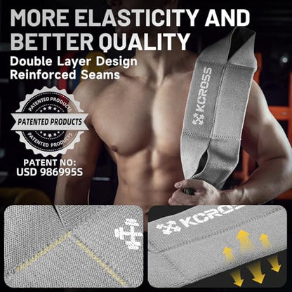 KCROSS Bench Press Band for Men and Women, Weight Lifting Bench Press Band, Push Up Exercise Bench - color: Grey, size: M(7.6in)