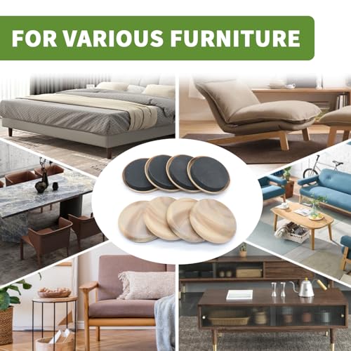 Furniture Sliders for Carpet 16 PCS - 2 1/2" Beige Coffee - size: 16 PCS 2 1/2 inch Beige Coffee
