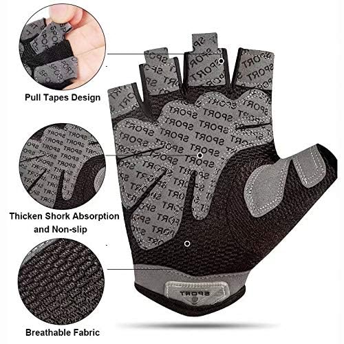 Workout Gloves Breathable Non-Slip Silica Gel Grip Exercise Gloves for Men Women Weightlifting Yoga Dumbbell Bodybuilding Sport