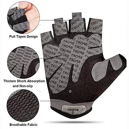 Workout Gloves Breathable Non-Slip Silica Gel Grip Exercise Gloves for Men Women Weightlifting Yoga Dumbbell Bodybuilding Sport