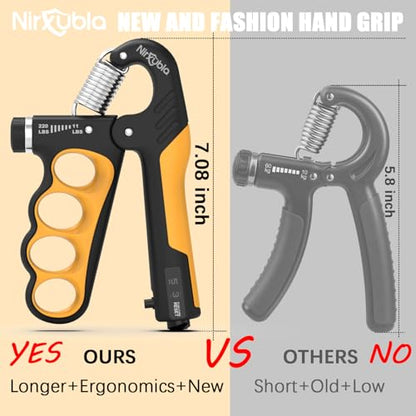 Hand Grip Strengthener Trainer Adjustable Resistance 11LBS-220LBS, Forearm Strengthener, Hand Squeezer With Mechanical Counter Multipurpose Grip for Muscle Building and Injury Recovery