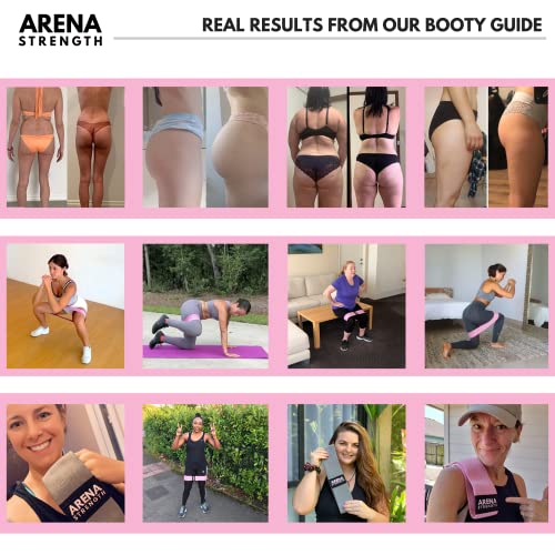 Fabric Booty Bands - Fabric Exercise Bands for Legs and Butt | Fabric Resistance Bands | Hip Resistance Bands with Workout Guide and Carry Case
