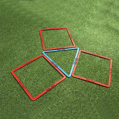 SUPVOX Multi-Function Portable Agility Rings 6-Pack 16.9 Inch Square Speed Circles for Football Soccer Training and Footwork Exercises