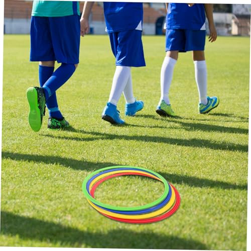 4pcs Enhance Coordination Plastic Football Training Rings Agility Squares for Sports