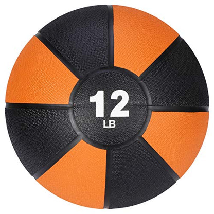 LEMY Medicine Ball Exercise Weighted Fitness Ball Non-Slip Grip for Core Strength, Workouts Exercise Balance Training, Coordination Fitness