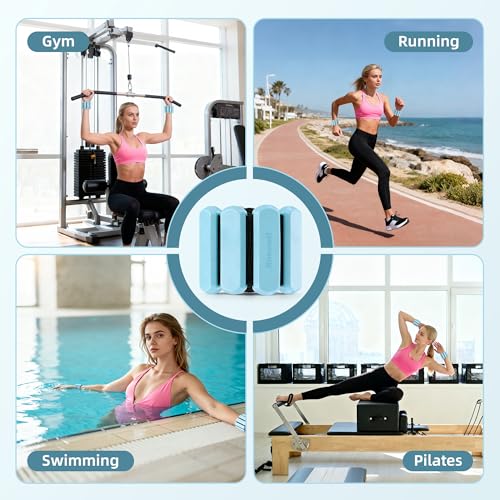 Wrist Ankle Weights for Women Men Workouts, 2lbs per Pair - color: Blue