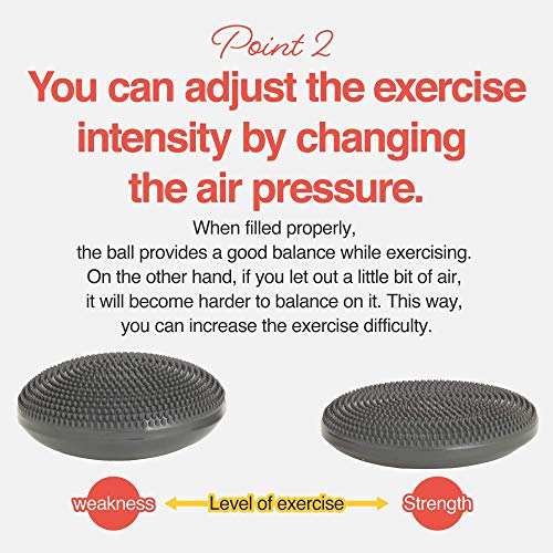 Primasole Balance Disc with Air Pump Wobble Cushion for Stability Workout 2 PCS - color: Cobalt Blue