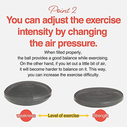 Primasole Balance Disc with Air Pump Wobble Cushion for Stability Workout 2 PCS - color: Cobalt Blue