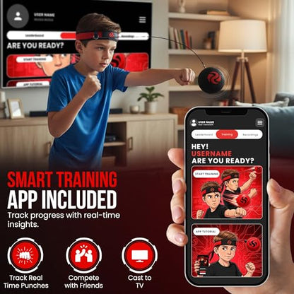 Soul Shift - Boxing Reflex Ball – Dual Competition Set | 2 Adjustable Headbands + 2 Training Balls + App Included | Speed, Agility & Hand-Eye Coordination for Adults & Kids | MMA Training Equipment - style: App Edition (Competition Pack)