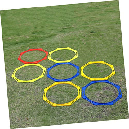 Kisangel Football Training Circle Football for Training Fitness Hexagon Soccer Sports Cones Football