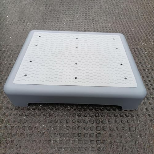 Shower Step Stool Safety Elderly Stepping Stool for Bed - color: Gray