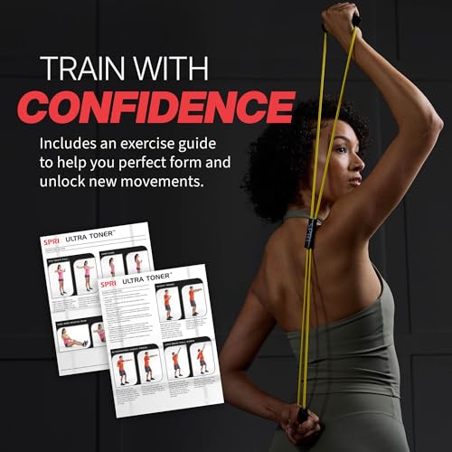 SPRI Ultra Toner Figure 8 Resistance Band with Padded Handles Great for Stretch, Exercise, Fitness Training, Yoga, Resistance Weights, Therapy, Gym or Home Workout Equipment. - style: Very Light