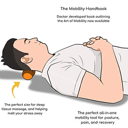 Peanut Massage Ball - Double Lacrosse and Peanut Ball Therapy | Trigger Point Deep Tissue Exercise | Back Muscle Foam Roller for Myofascial Release | Suboccipital Spine Device - Pressure Point - color: Orange Peanut Ball