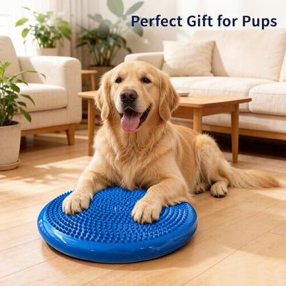 Wobble Cushion Balance Disc, Extra Thick Sensory Pad for Kids & Adults, Flexible Seating Core Strength Trainer for Posture Correction, Desk, Yoga & Stability Workout with Pump
