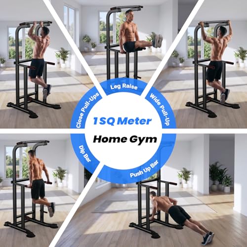Pull Up Bar Dip Bar Power Tower Free Standing Home Gym Workout Equipment 450 LBS Weight Capacity