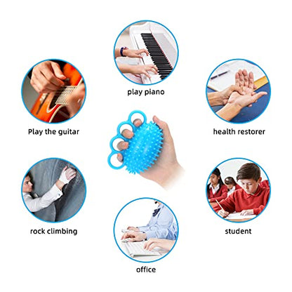 Hand Exercise Ball Finger Therapy Ball - Grip Strengthening, Improve Flexibility, Squeeze Stress Relief Balls, Resistance Strength Trainer for Hand