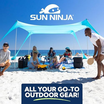 Sun Ninja Cooling Towels for Neck and Face, Instant Cold Towel for Hot Yoga, Sports, Gym and Golf, Microfiber Cooling Cloth - Turquoise Blue - color: Light Blue