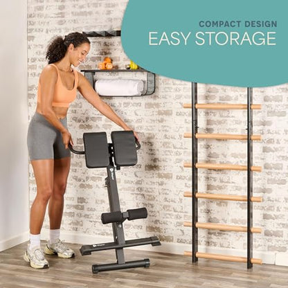 LifePro SculptTrainer Roman Chair with 330 lb Capacity — Incline Adjustable Hyperextension Bench for All-in-One Body Workout — Foldable Home Gym Back Extension Machine for Glutes, Core & Lower Back