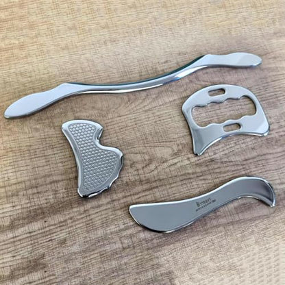 304Stainless Steel Gua Sha Muscle Scraper Scraping Massage Tool Kit,IASTM Tools, Great Soft Tissue Physical Therapy Used for Back, Legs, Arms,Neck (L-SD2B)