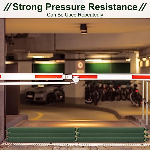 PATIKIL 6' x 6" Sand Bag for Flooding, 5 Pack Long Canvas Sandbags Thickened Water barriers for Flooding with Binding Elastic Band for Door Flood Control, Green