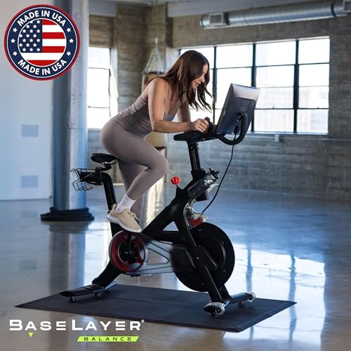 Balance Series Interlocking Floor Tiles - Durable ½ in TPE (Rubber Like, NOT Foam, no Odor) - Gym Flooring for Cardio Equipment & Gymnastics - Black, 30 SqFt (12 Pack) - Made in USA